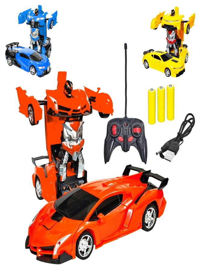 VGRASSP 2 in 1 Remote Control Model Car Converting Robot Toy for Kids - Color and Design as per Stock - Image 1